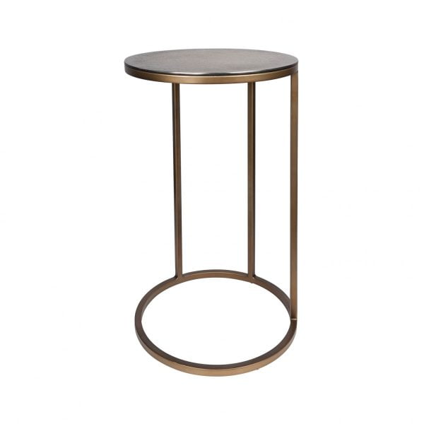 DOME DECO END TABLE ROUND, GOLD-BLUE LOOK
