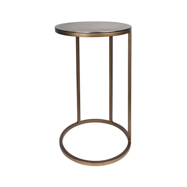 DOME DECO END TABLE ROUND, GOLD-BLUE LOOK